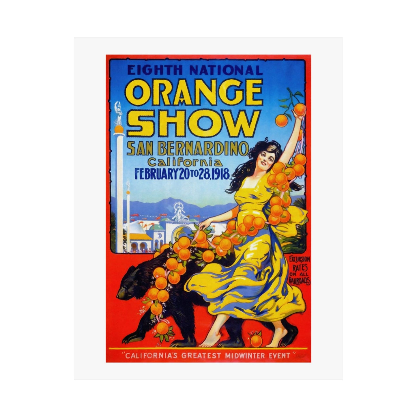 Eighth National Orange Show - 1918 - San Bernardino | Poster