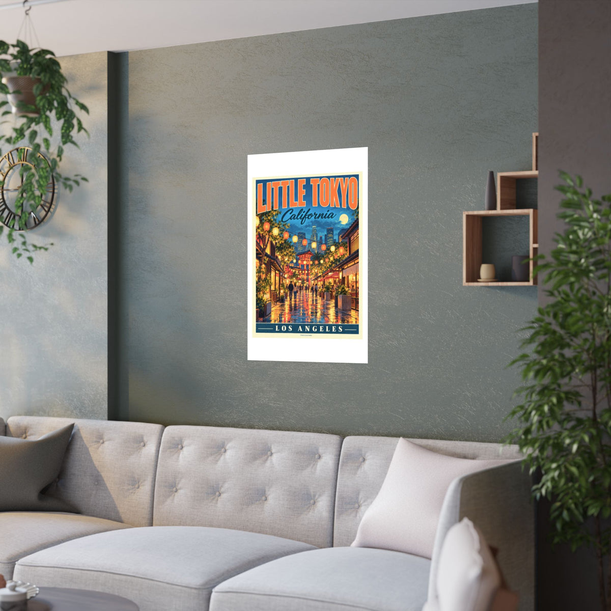Little Tokyo, Los Angeles | Pacific Moderne Travel Poster