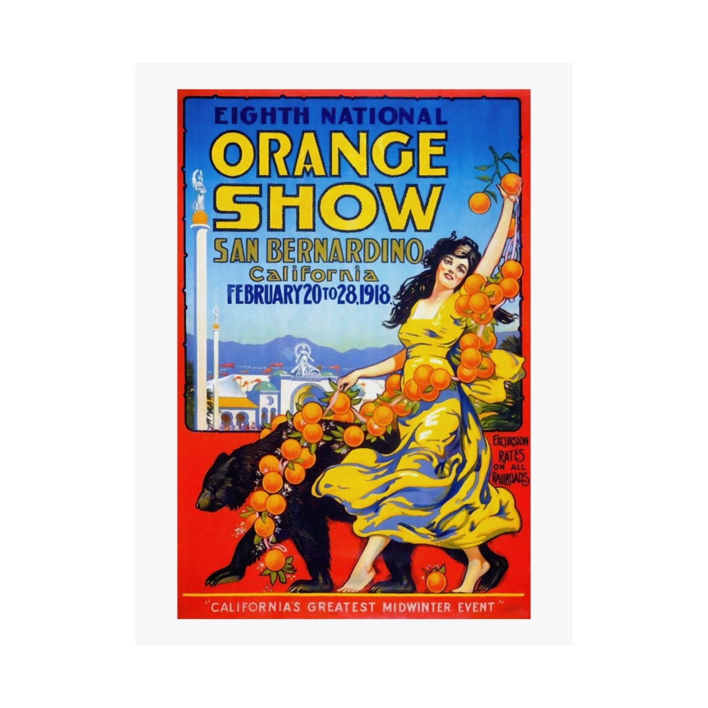 Eighth National Orange Show - 1918 - San Bernardino | Poster