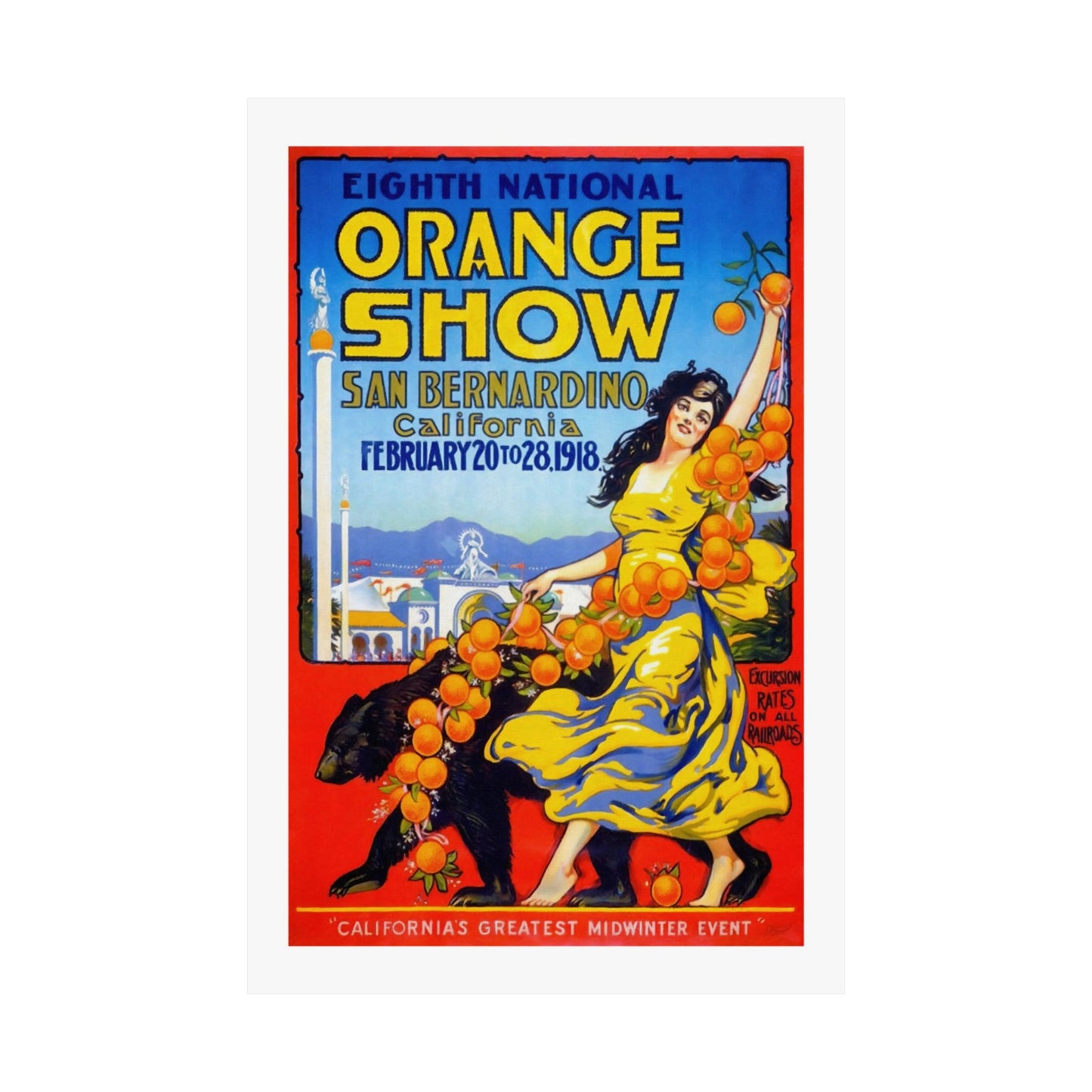 Eighth National Orange Show - 1918 - San Bernardino | Poster