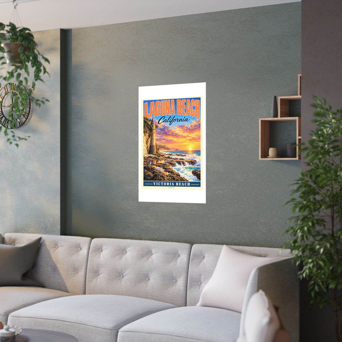 Victoria Beach Tower, Laguna Beach | Pacific Moderne Poster
