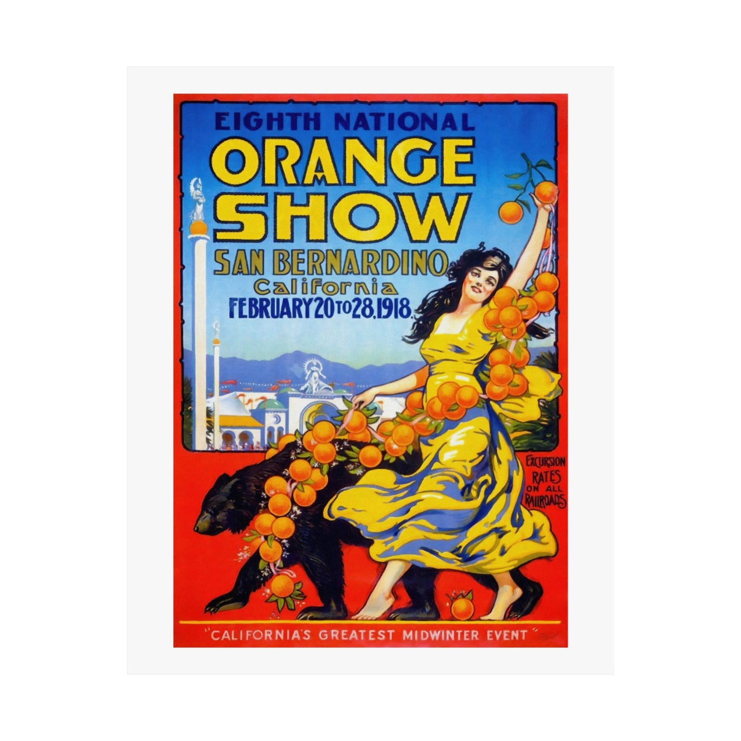 Eighth National Orange Show - 1918 - San Bernardino | Poster