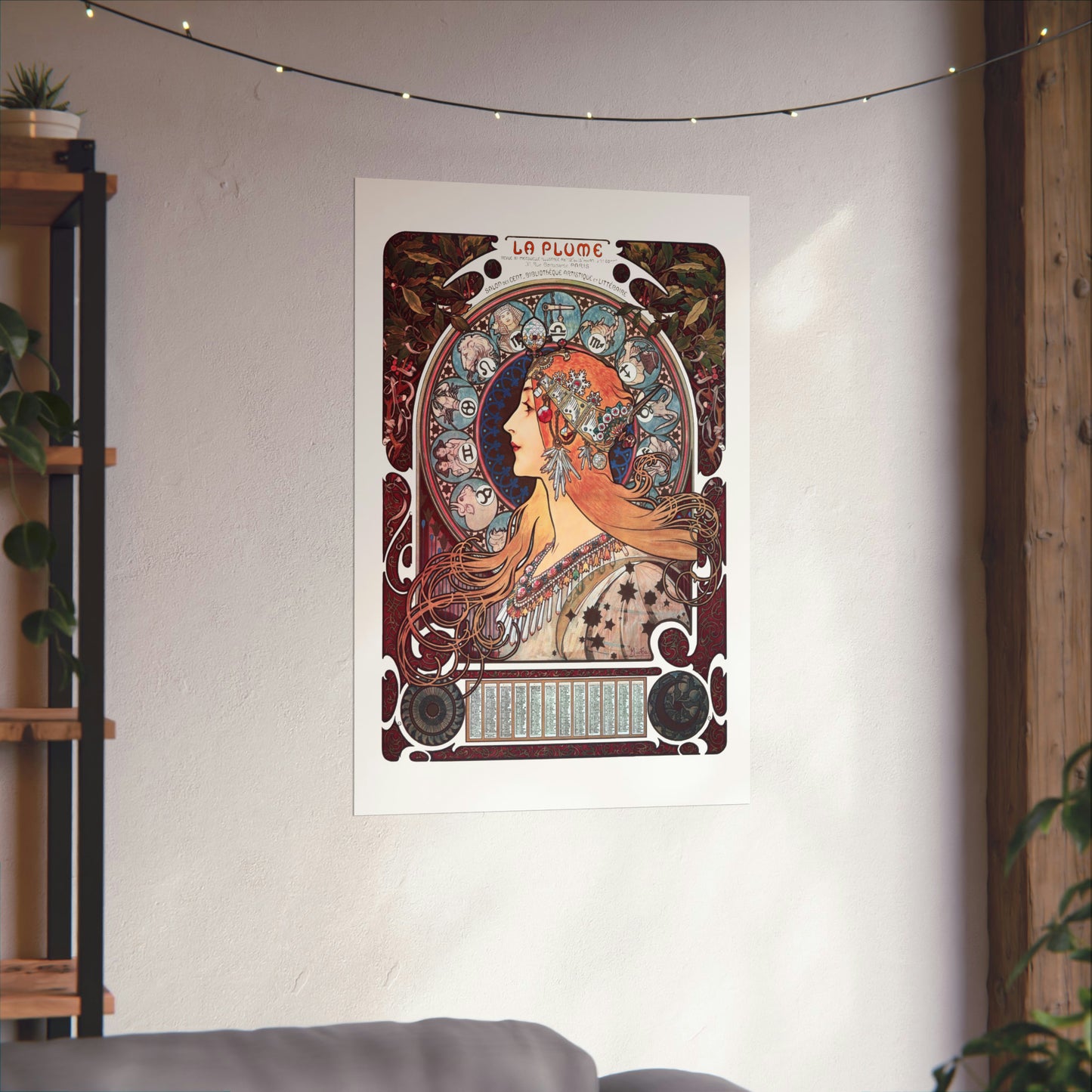 Zodiaque - La Plume | Alphonse Mucha | Premium Matte vertical posters