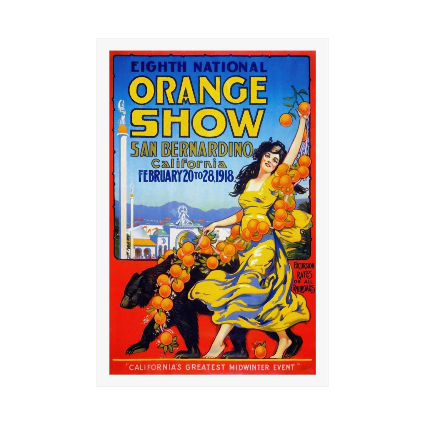 Eighth National Orange Show - 1918 - San Bernardino | Poster