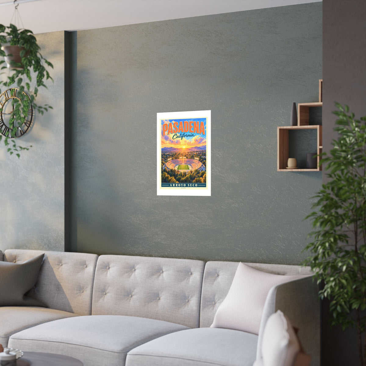 Pasadena Arroyo Seco Stadium | Pacific Moderne Travel Poster