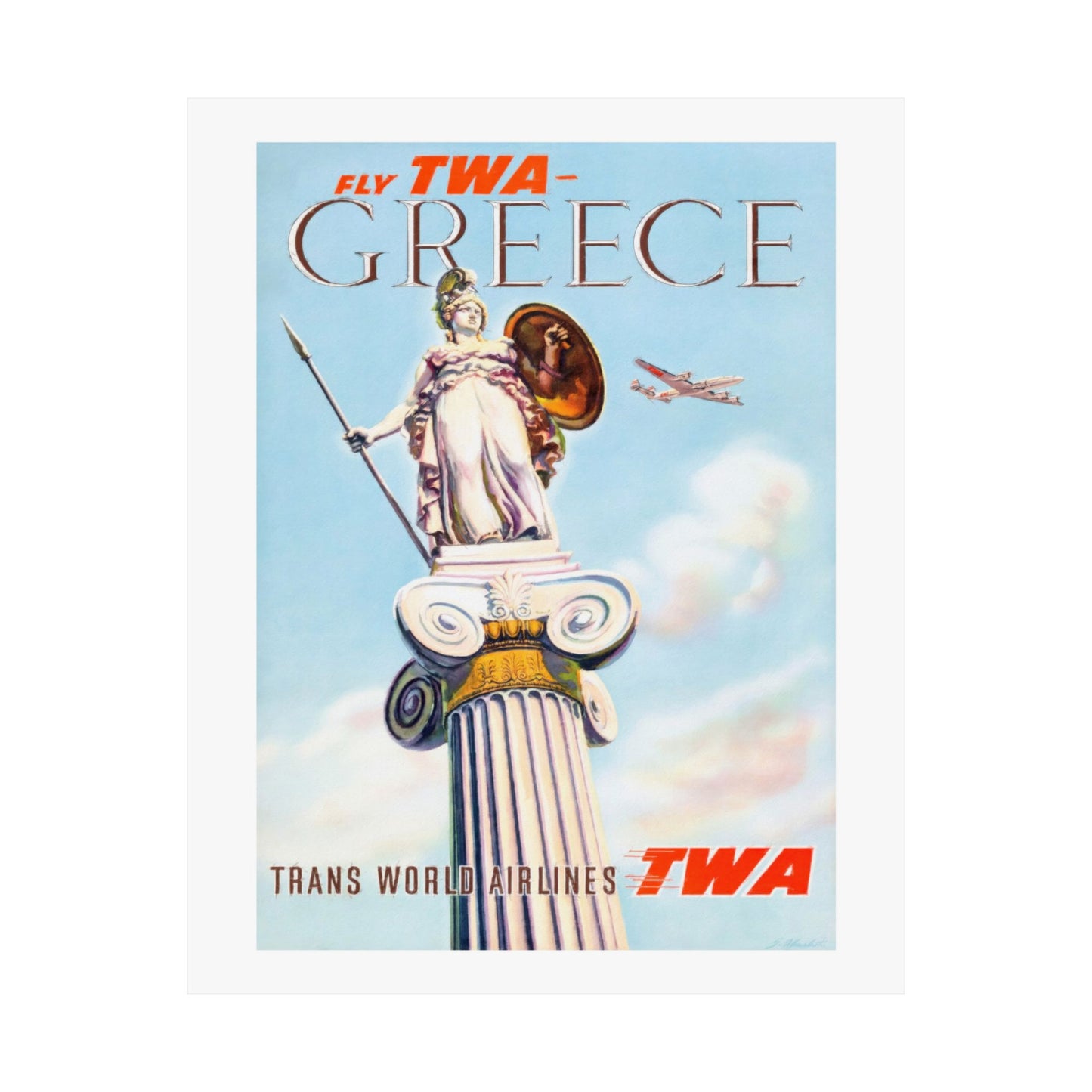 Greece | Air Travel | TWA | Poster