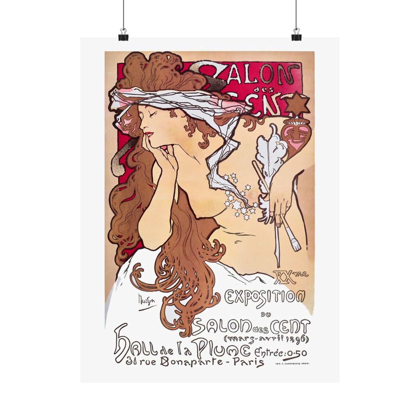 Salon Des Cent (1896) | Alphonse Mucha | Premium Matte vertical posters