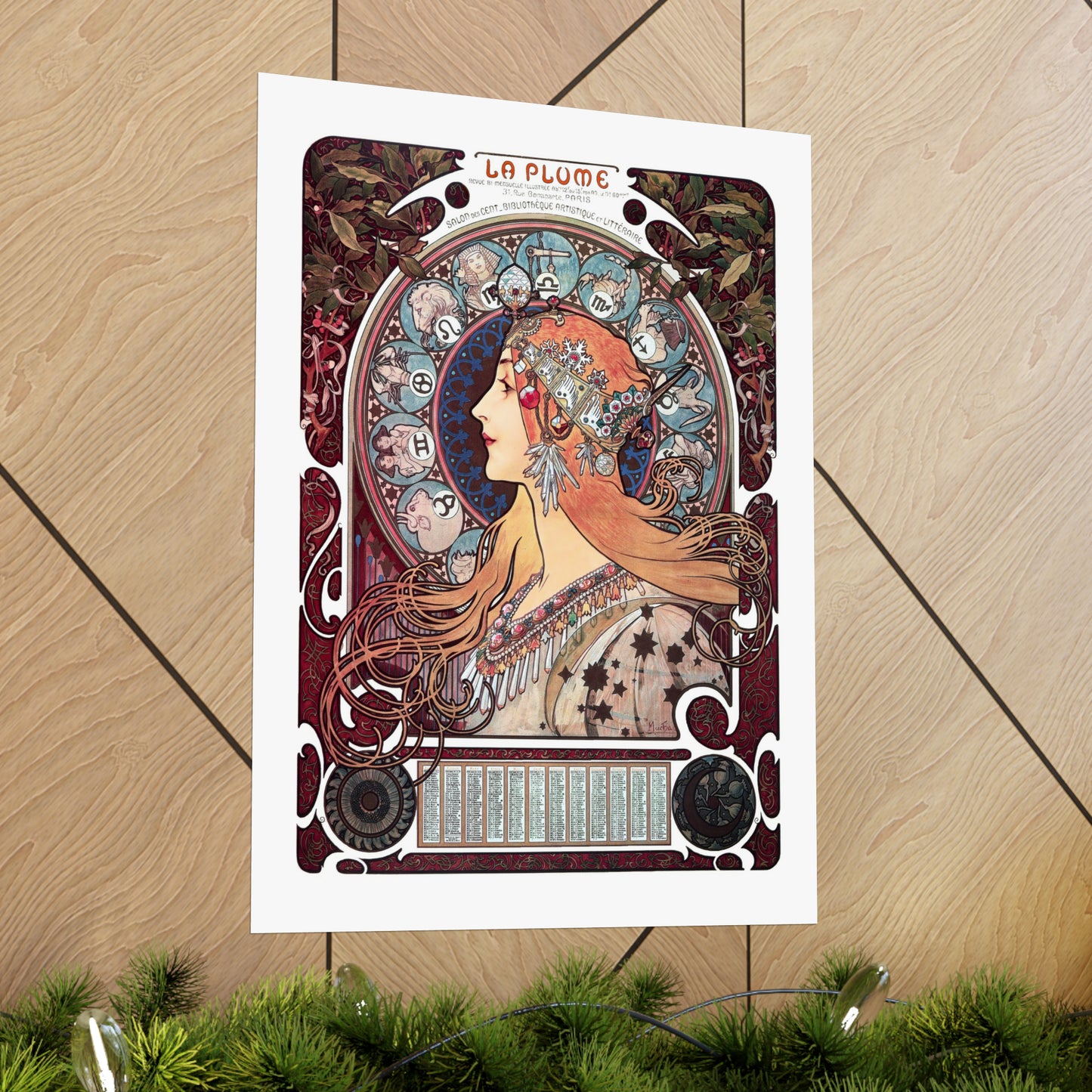 Zodiaque - La Plume | Alphonse Mucha | Premium Matte vertical posters