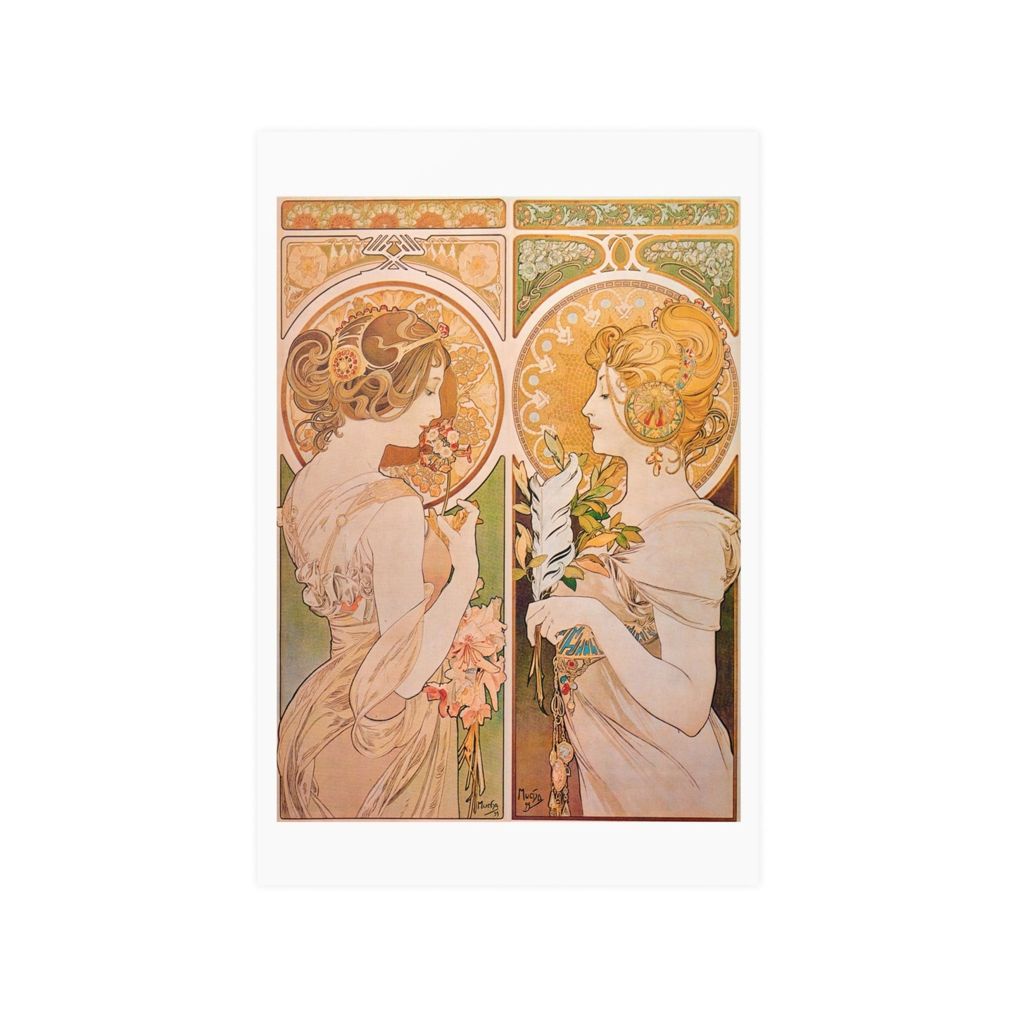 Primrose and Feather | Alphonse Mucha