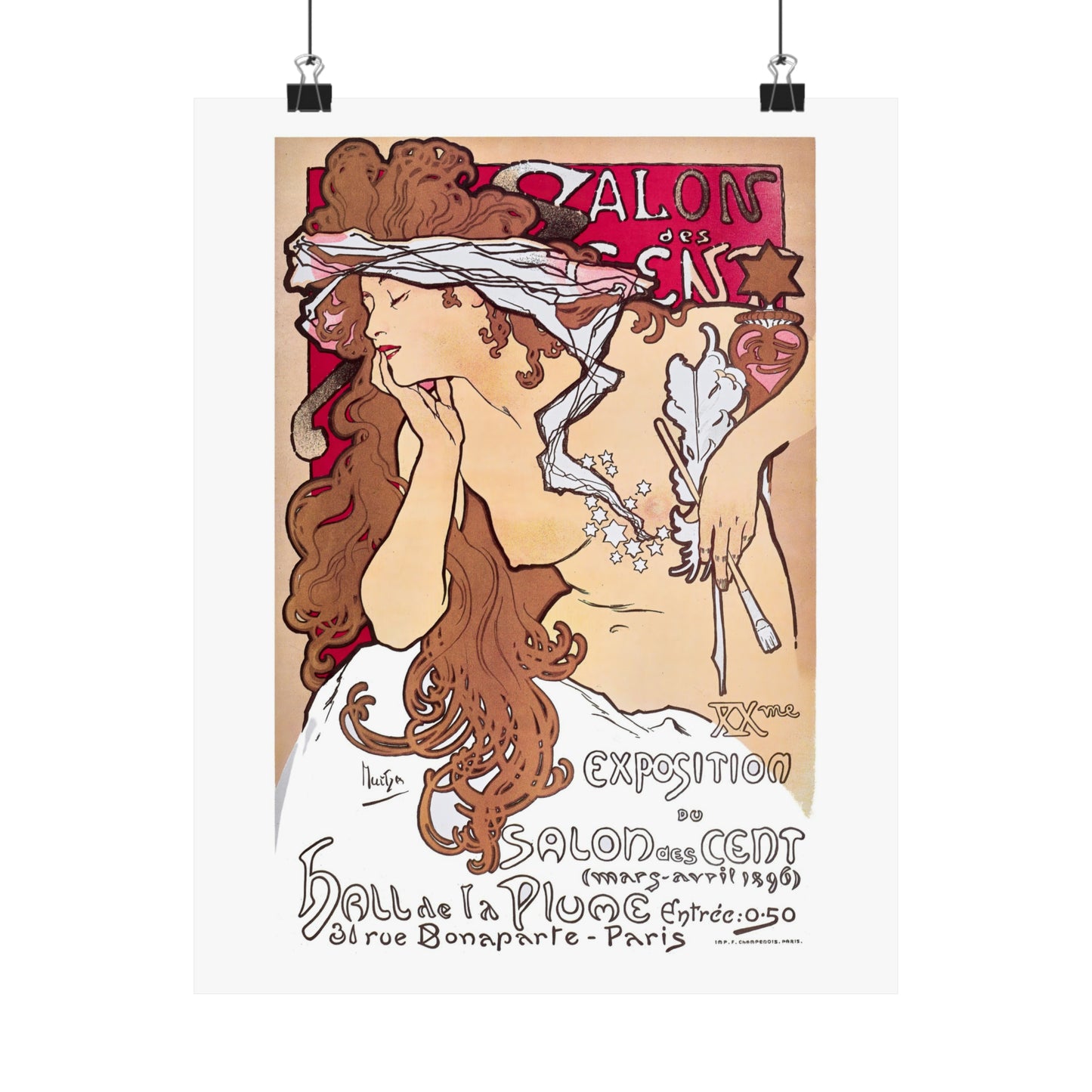 Salon Des Cent (1896) | Alphonse Mucha | Premium Matte vertical posters