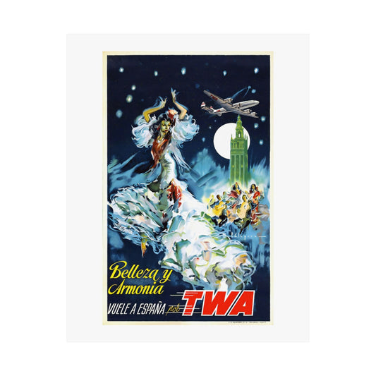 Spain | Belleza y Armonia | Air Travel | TWA | Poster