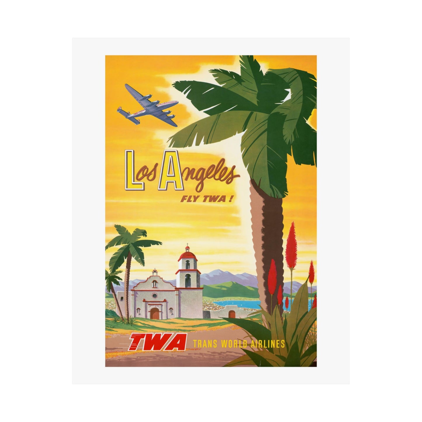 Los Angeles Air Travel #1 | TWA | Mid Century | Poster