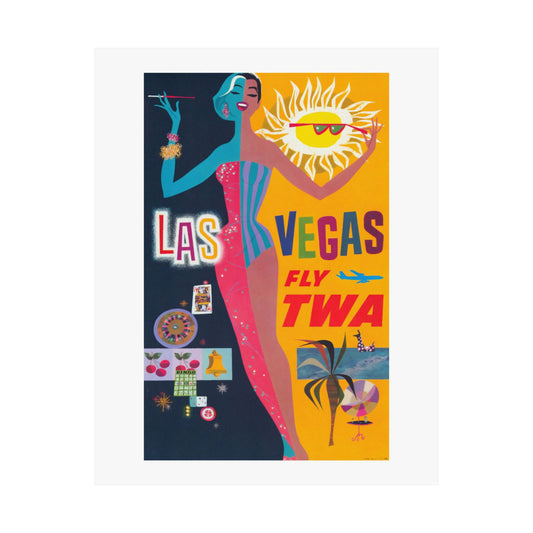 Las Vegas Air Travel #1  | TWA | Mid Century | Poster