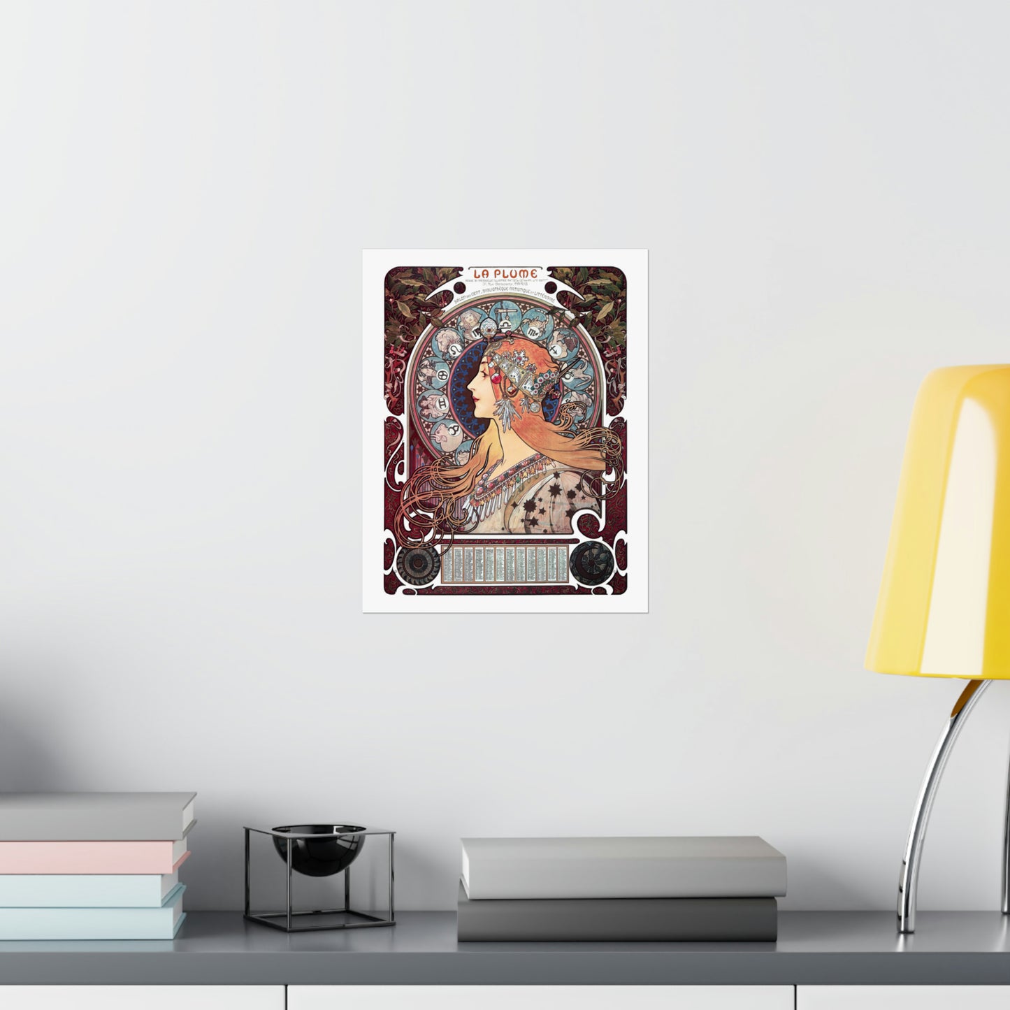 Zodiaque - La Plume | Alphonse Mucha | Premium Matte vertical posters