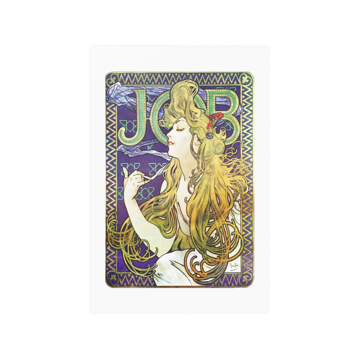 Job (1896) | Spaghetti Hair | Alphonse Mucha | Poster