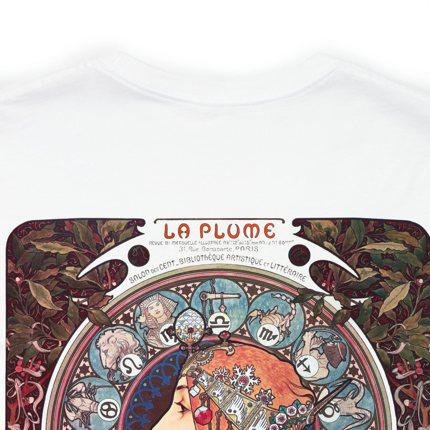 Zodiaque - La Plume | Alphonse Mucha | Unisex Jersey Short Sleeve Tee