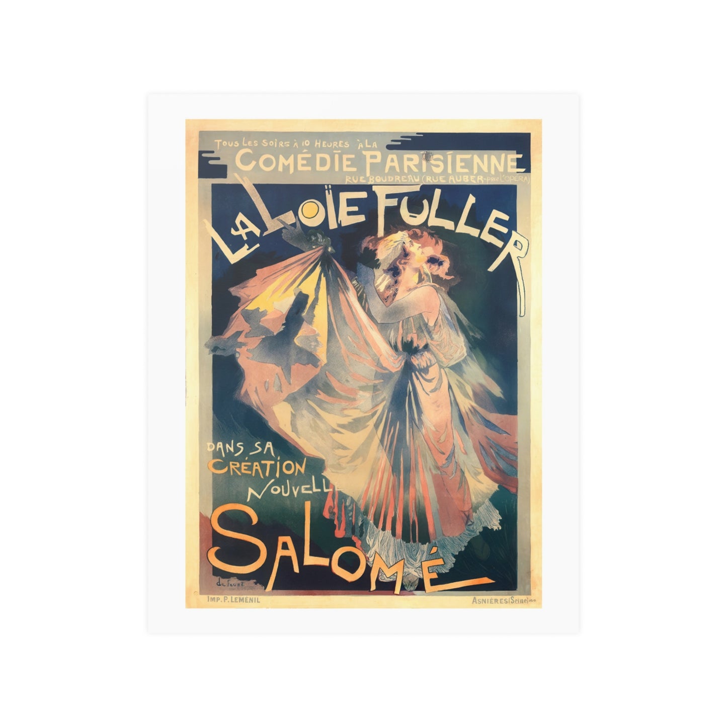 La Loie Fuller - Salome | Folies Bergere | Poster