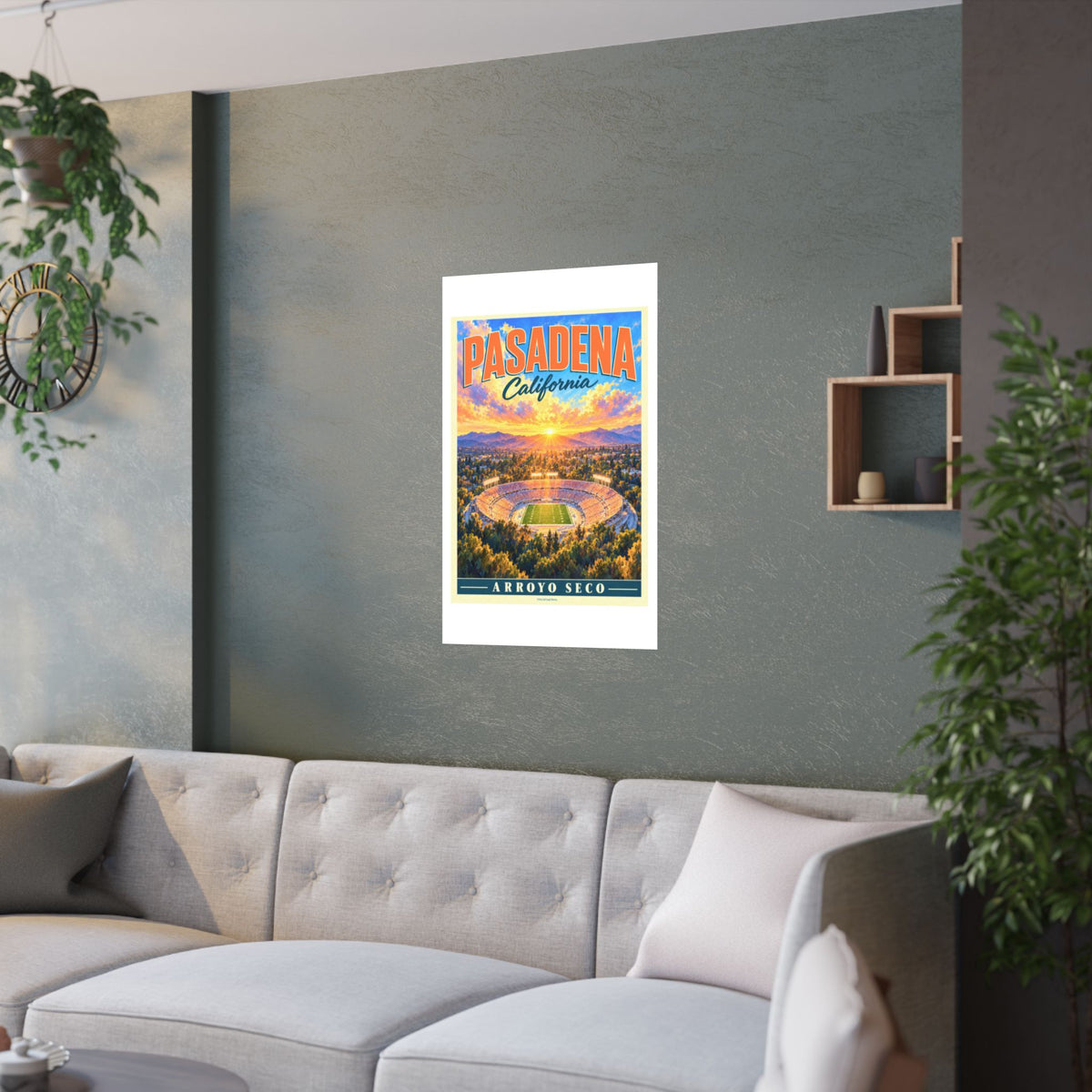 Pasadena Arroyo Seco Stadium | Pacific Moderne Travel Poster