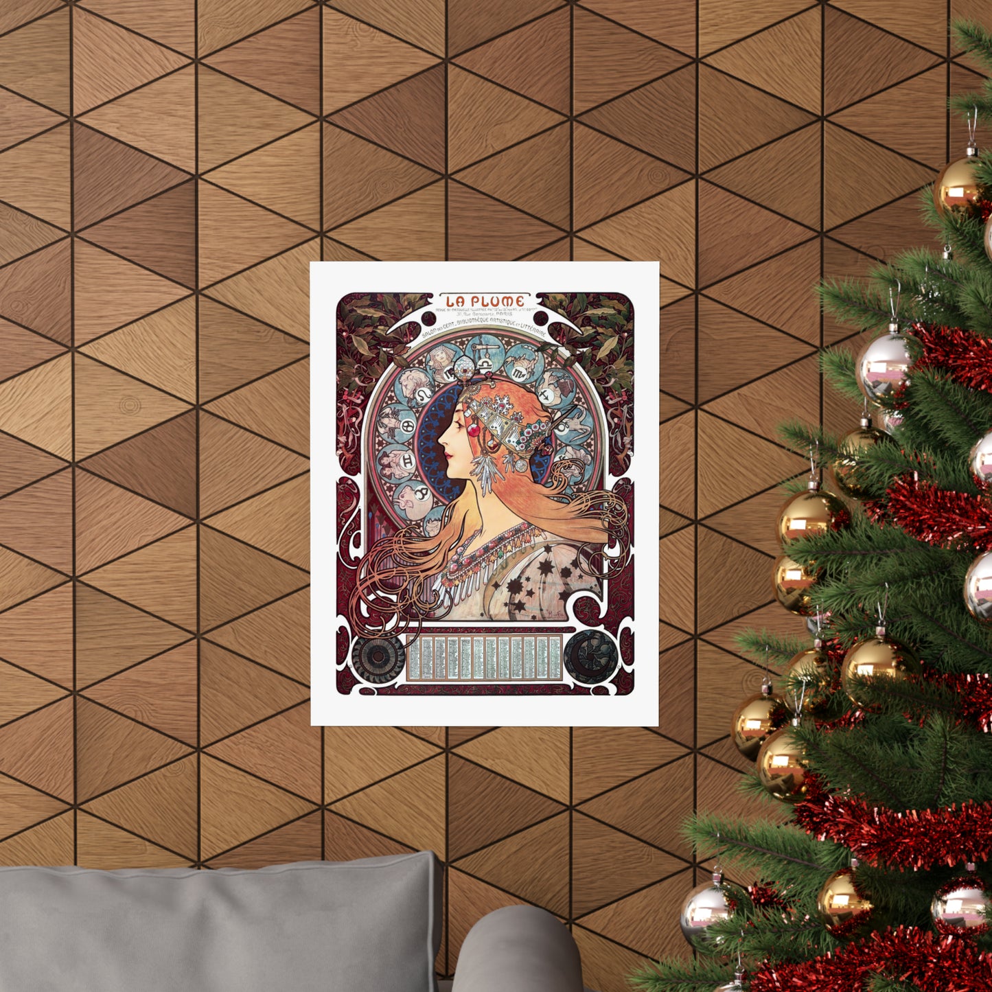 Zodiaque - La Plume | Alphonse Mucha | Premium Matte vertical posters