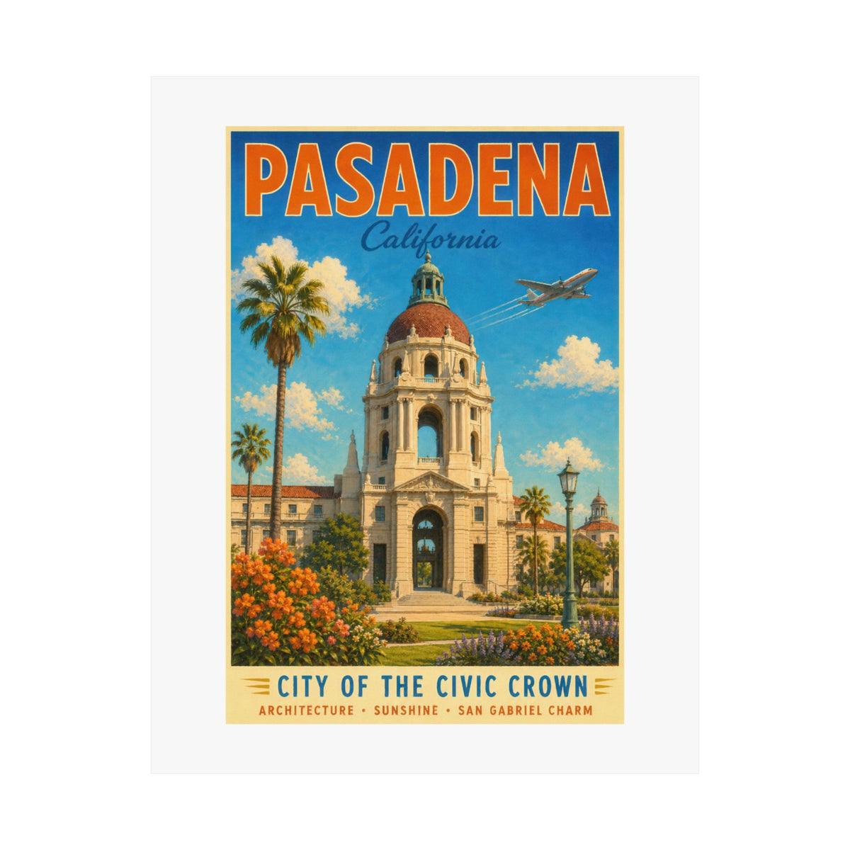 Pasadena Civic Center | Pacific Moderne Travel Poster [ARTWORK PENDING]