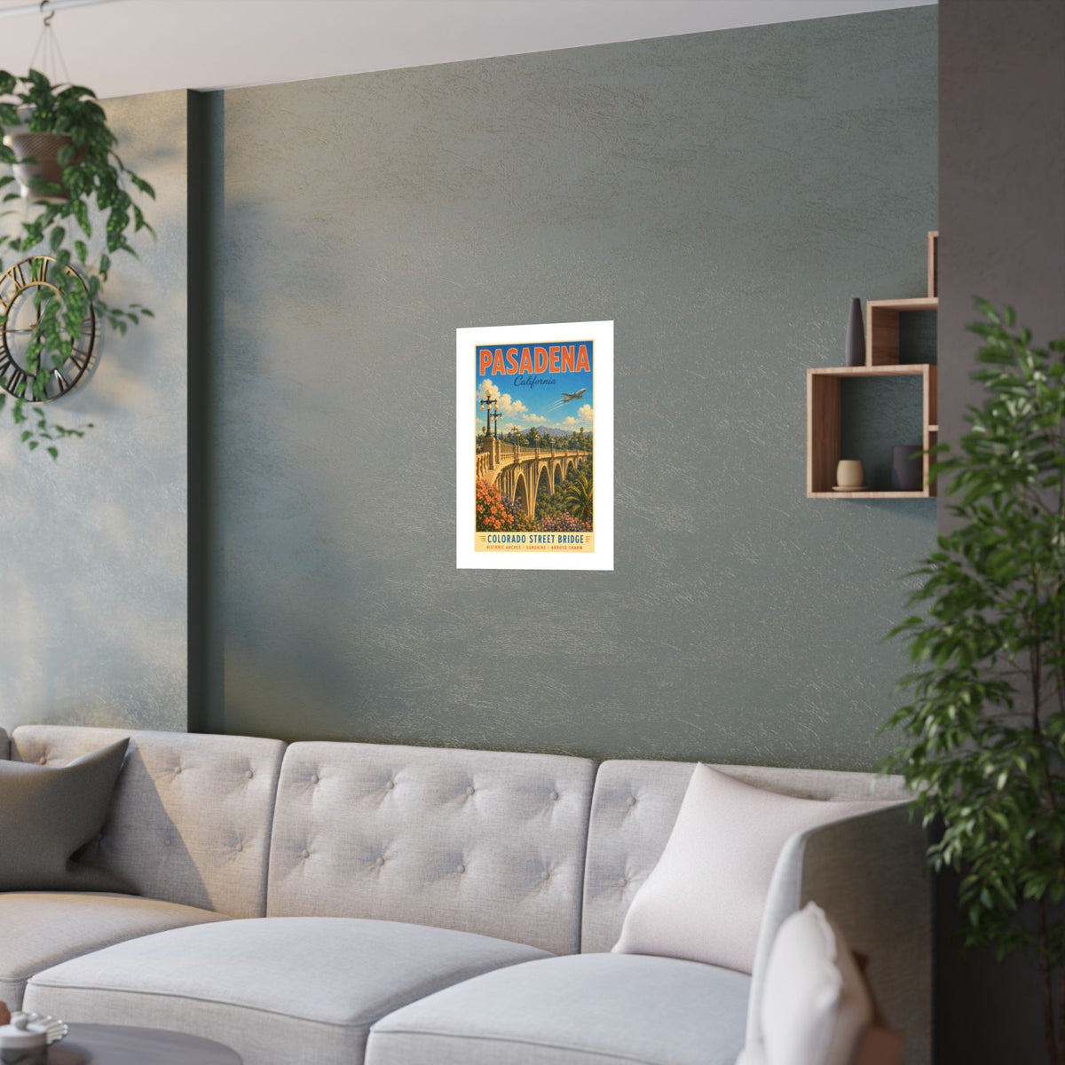 Pasadena Colorado Street Bridge | Pacific Moderne Poster