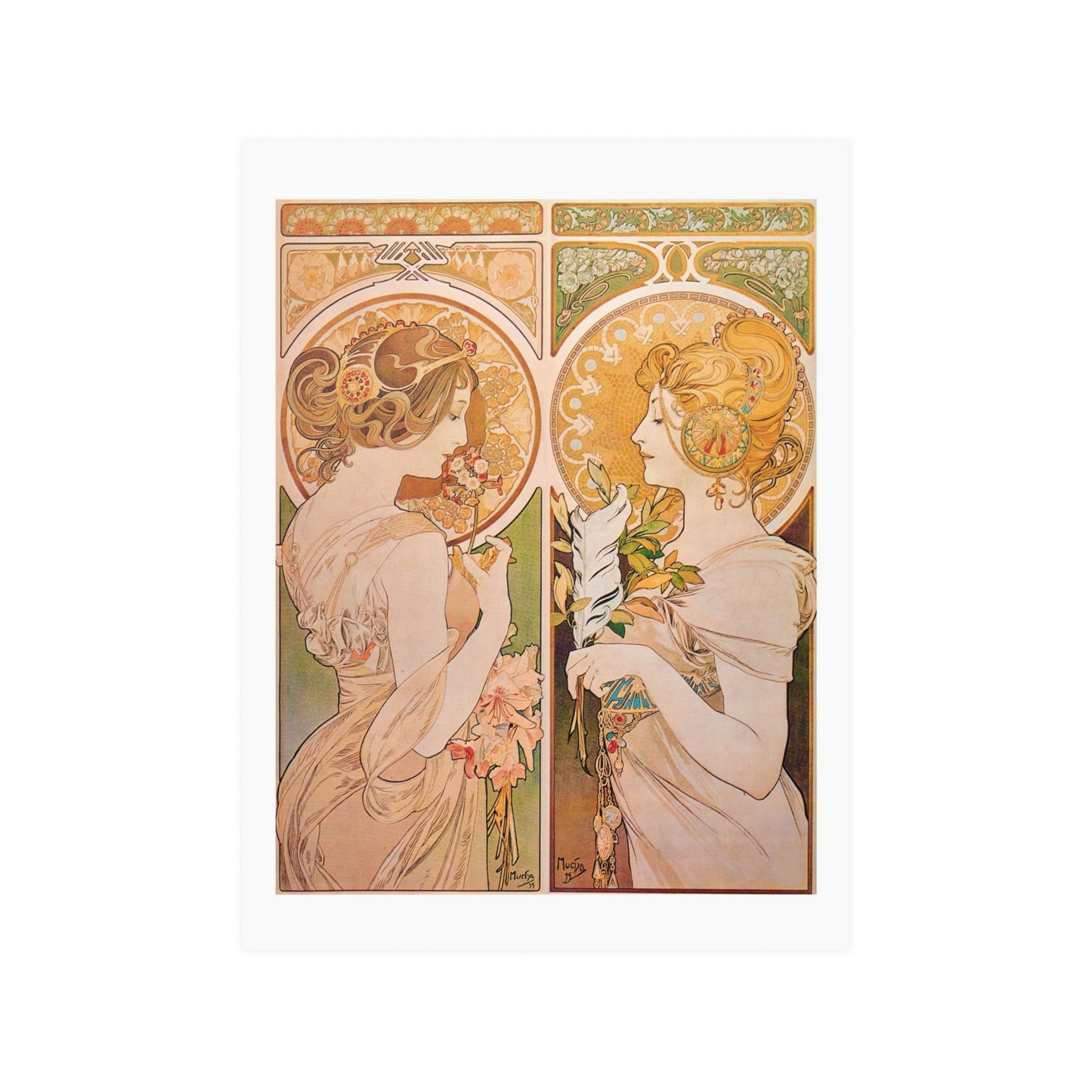 Primrose and Feather | Alphonse Mucha