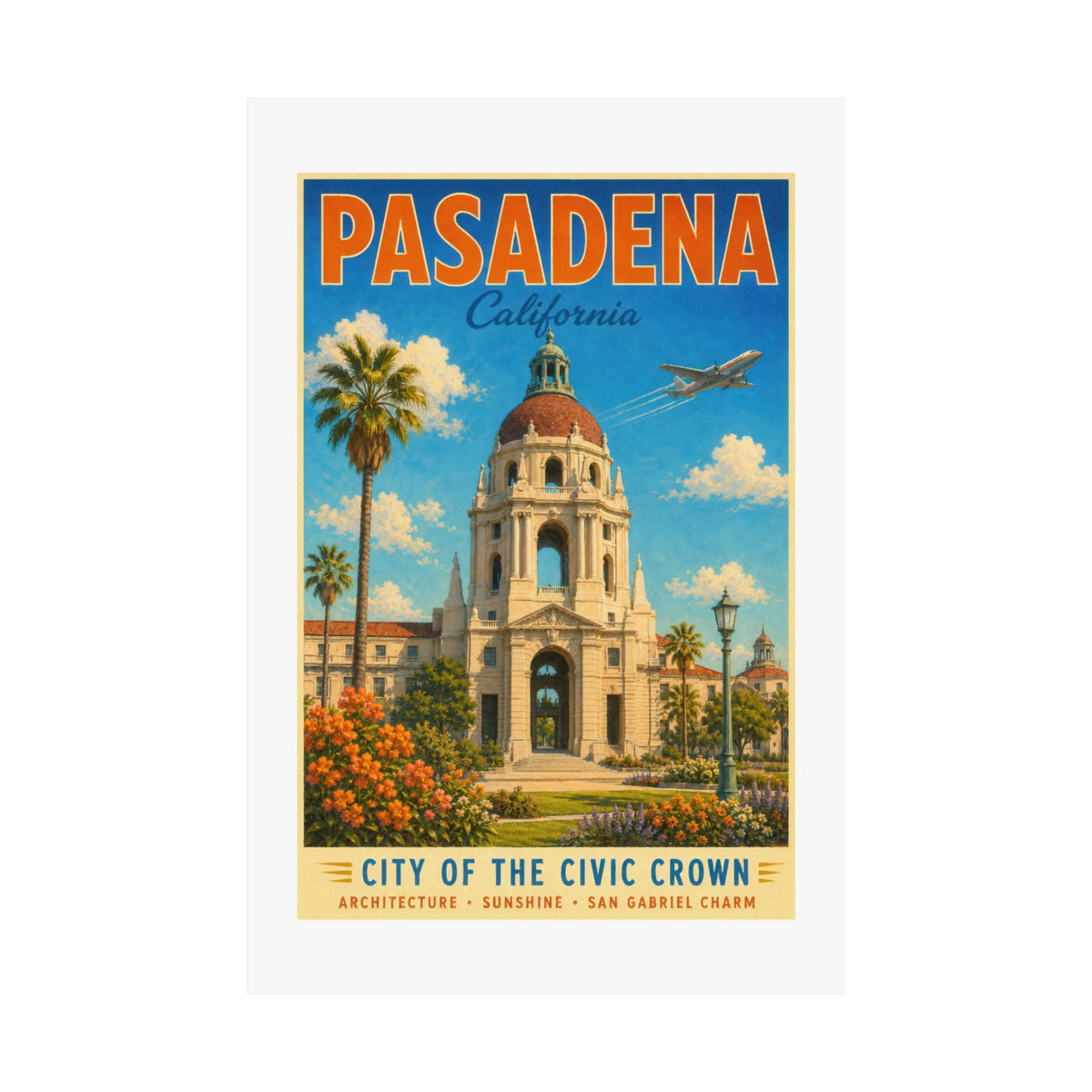 Pasadena Civic Center | Pacific Moderne Travel Poster [ARTWORK PENDING]