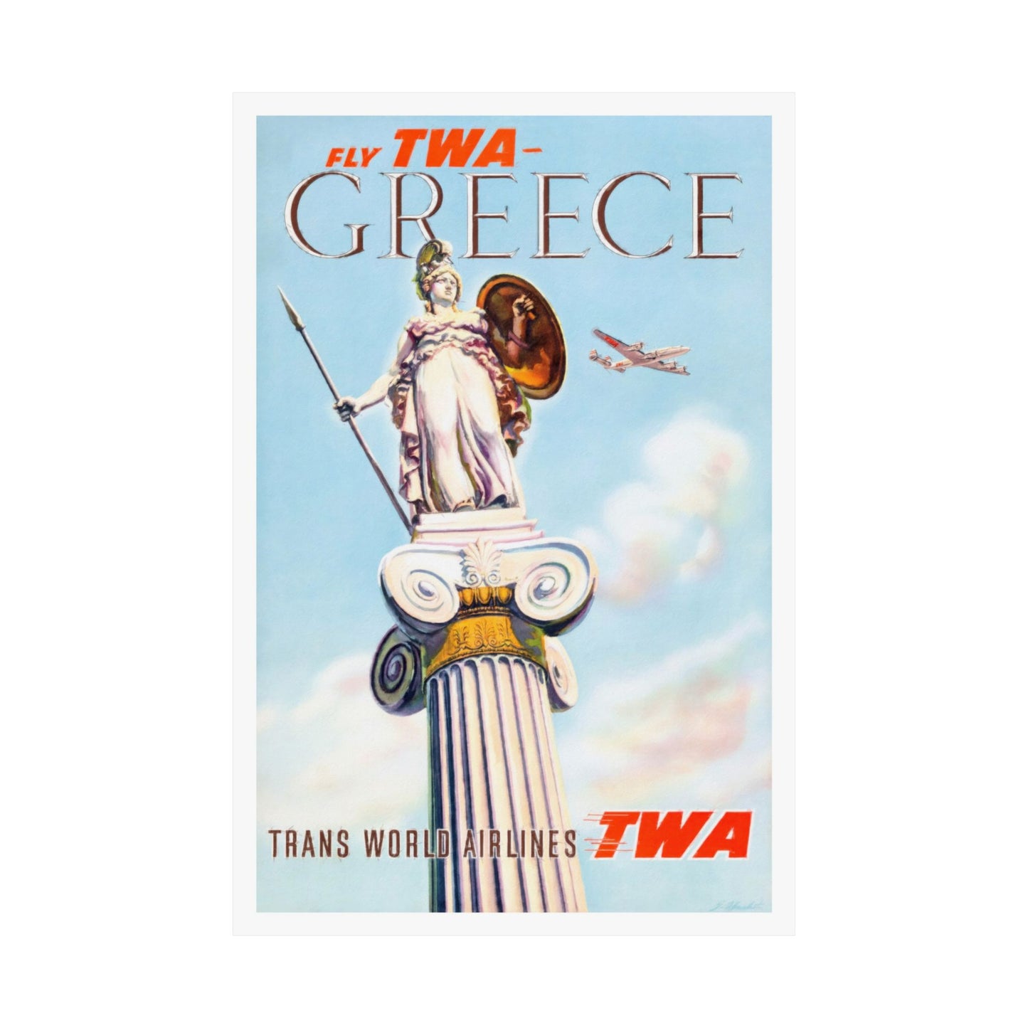 Greece | Air Travel | TWA | Poster