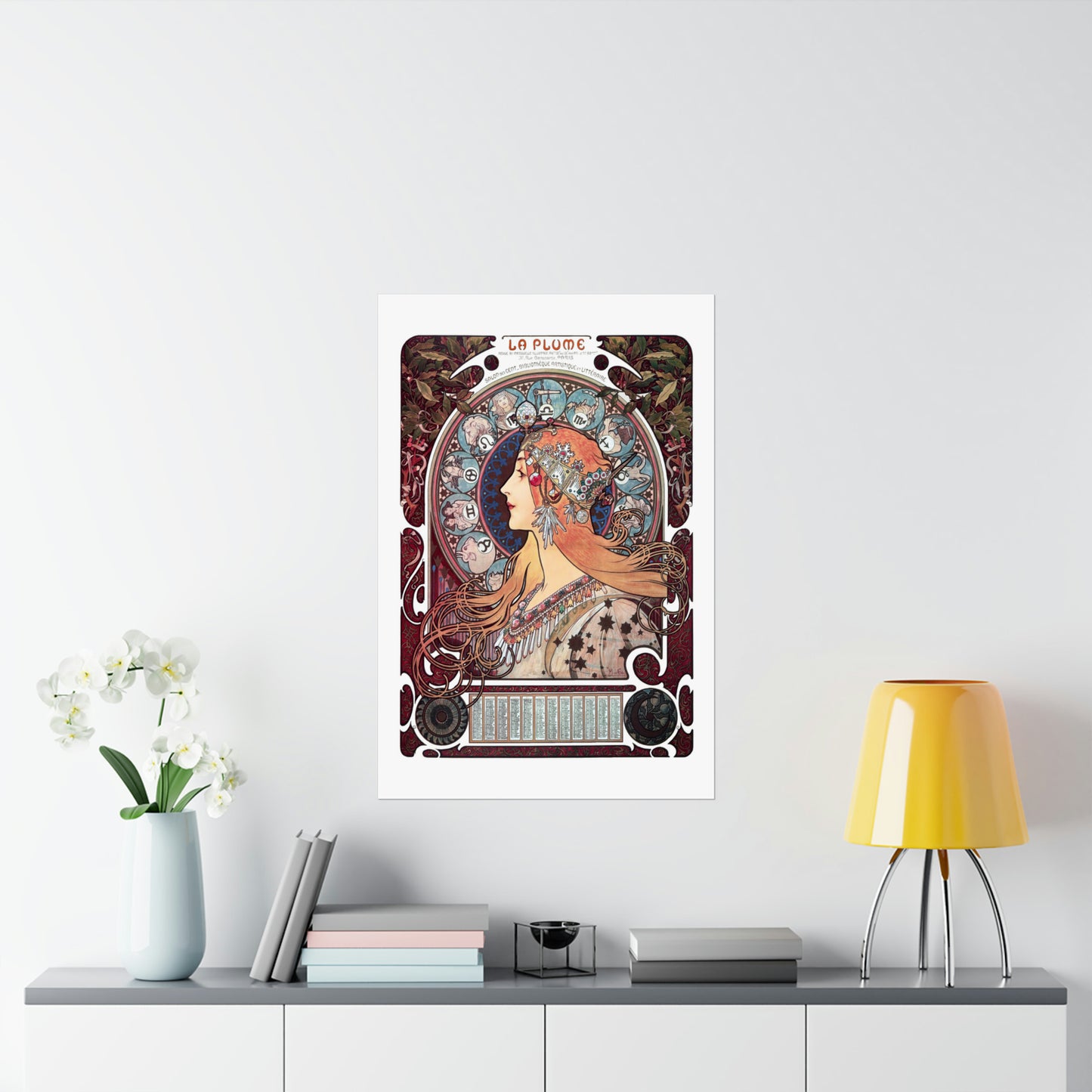 Zodiaque - La Plume | Alphonse Mucha | Premium Matte vertical posters