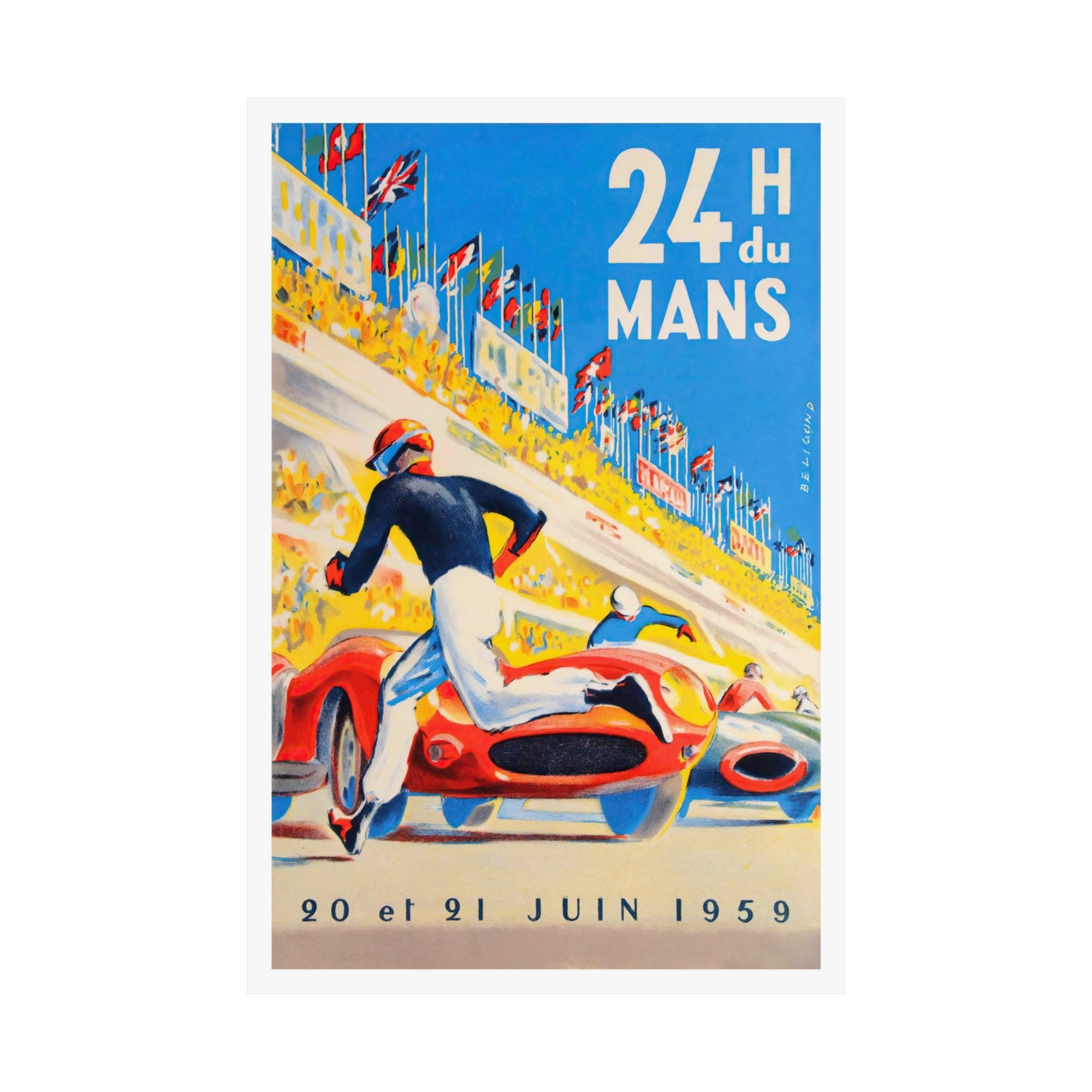 24 Hr Du Mans | 24 Hours of Le Mans﻿ Vintage Reproduction | Poster