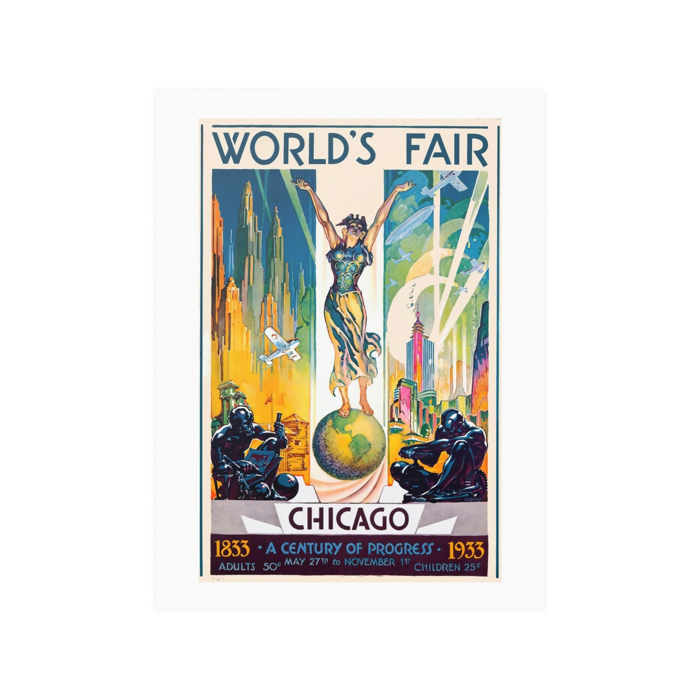 Chicago World's Fair | 1833 to 1933 | Century of Progress Statues