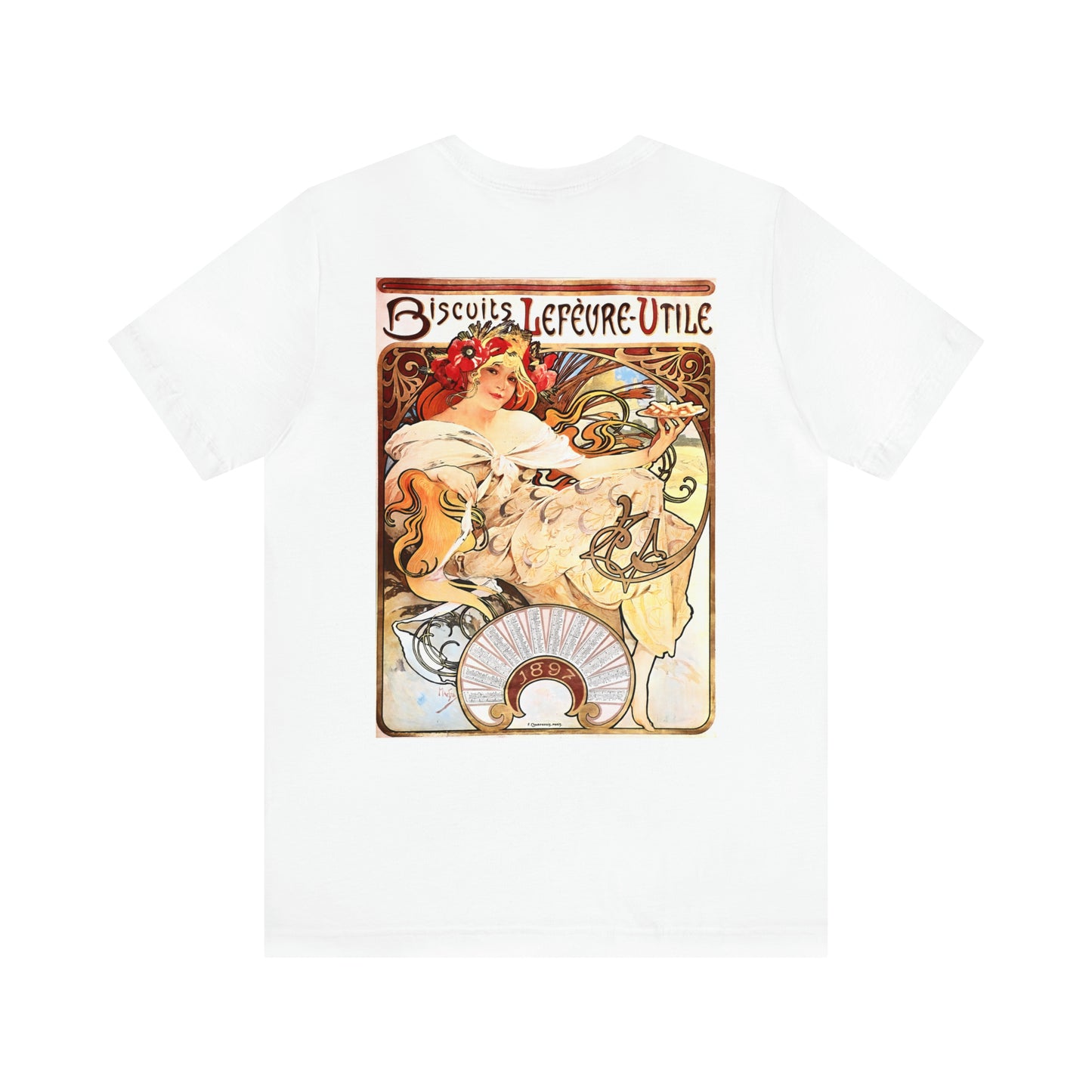 Biscuits Lefeure Utile | Alphonse Mucha | Unisex Jersey Short Sleeve Tee