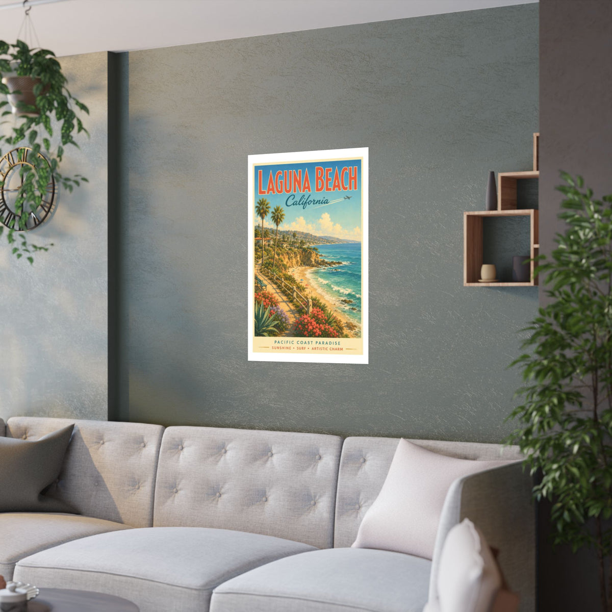 Laguna Beach Pacific Coast | Pacific Moderne Travel Poster