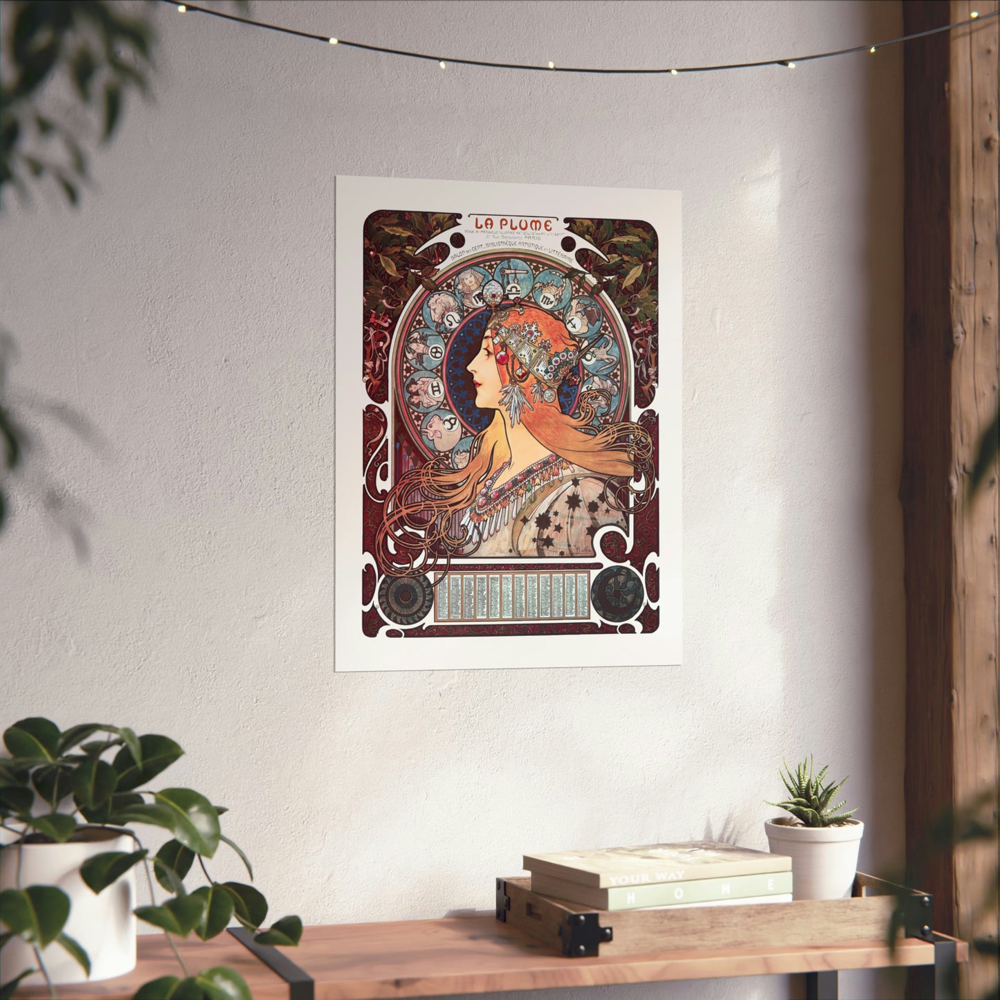 Zodiaque - La Plume | Alphonse Mucha | Premium Matte vertical posters