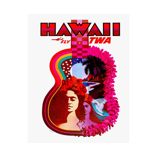 Hawaii Air Travel | TWA | Mid Century | Poster