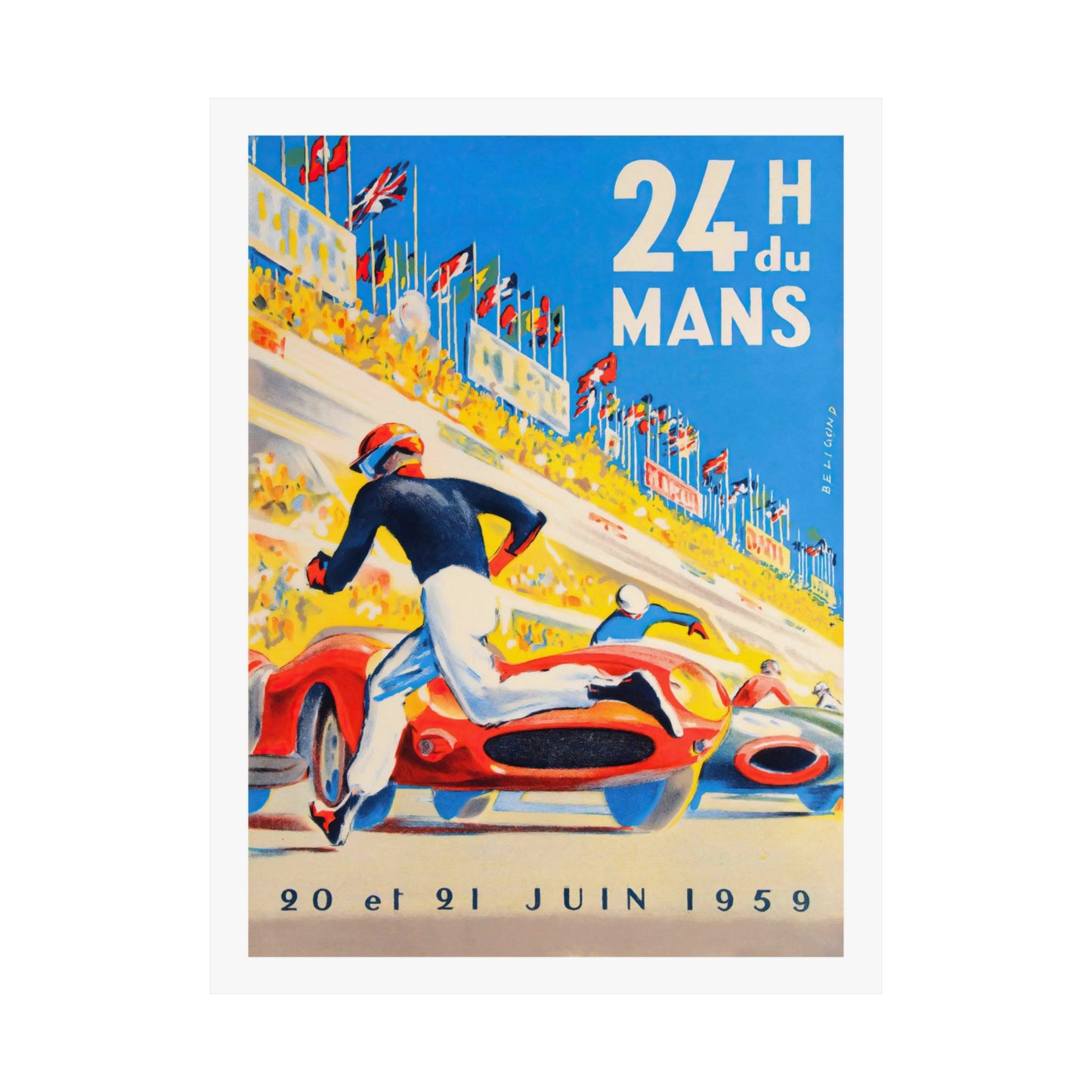 24 Hr Du Mans | 24 Hours of Le Mans﻿ Vintage Reproduction | Poster