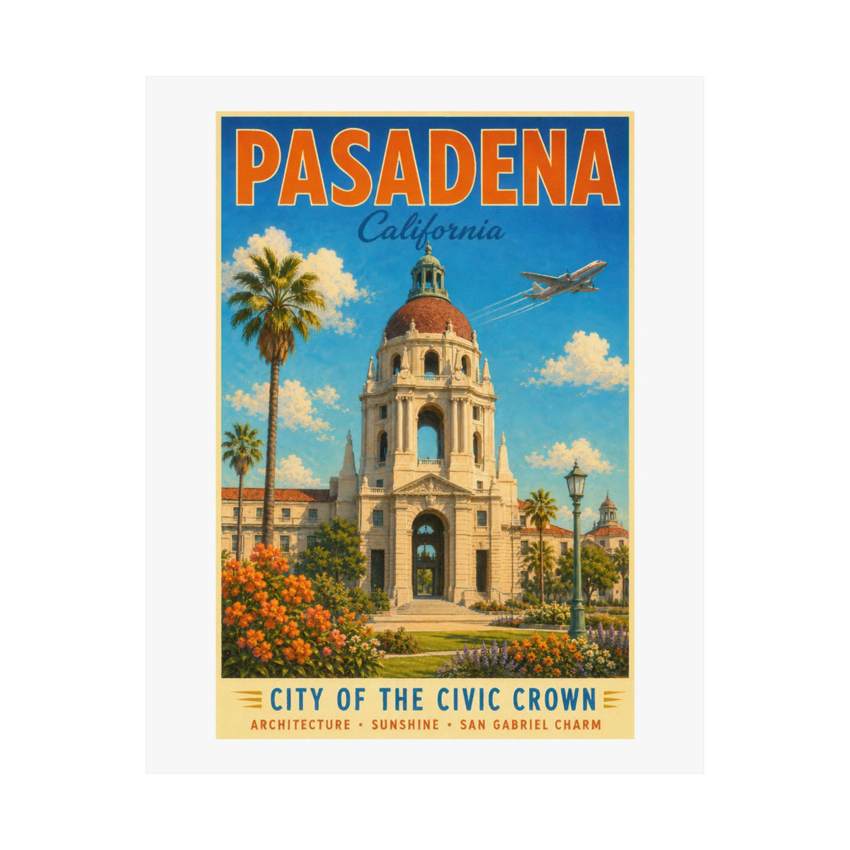 Pasadena Civic Center | Pacific Moderne Travel Poster [ARTWORK PENDING]