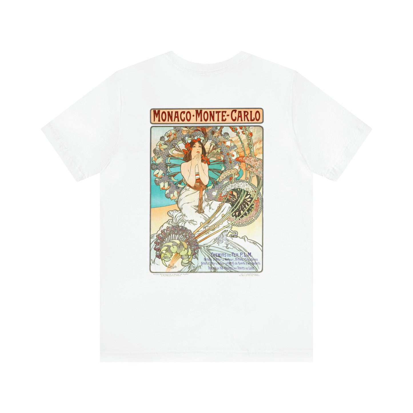 Monaco - Monte Carlo | Alphonse Mucha | Unisex Jersey Short Sleeve Tee