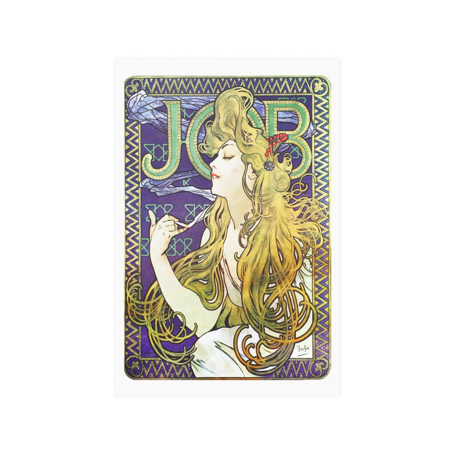 Job (1896) | Spaghetti Hair | Alphonse Mucha | Poster