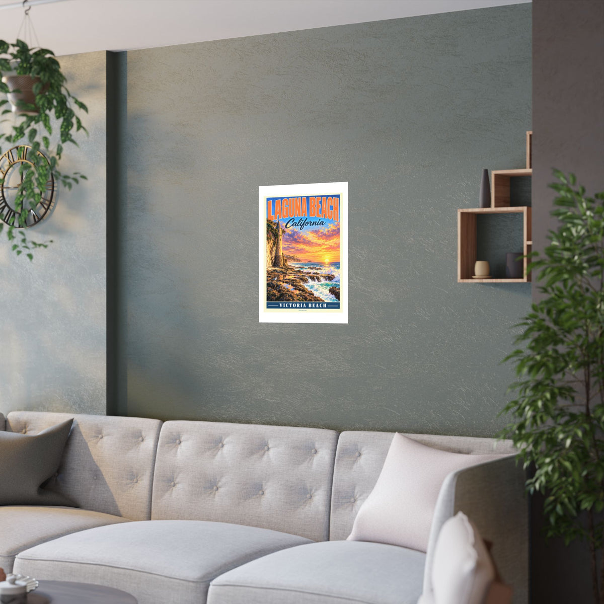 Victoria Beach Tower, Laguna Beach | Pacific Moderne Poster
