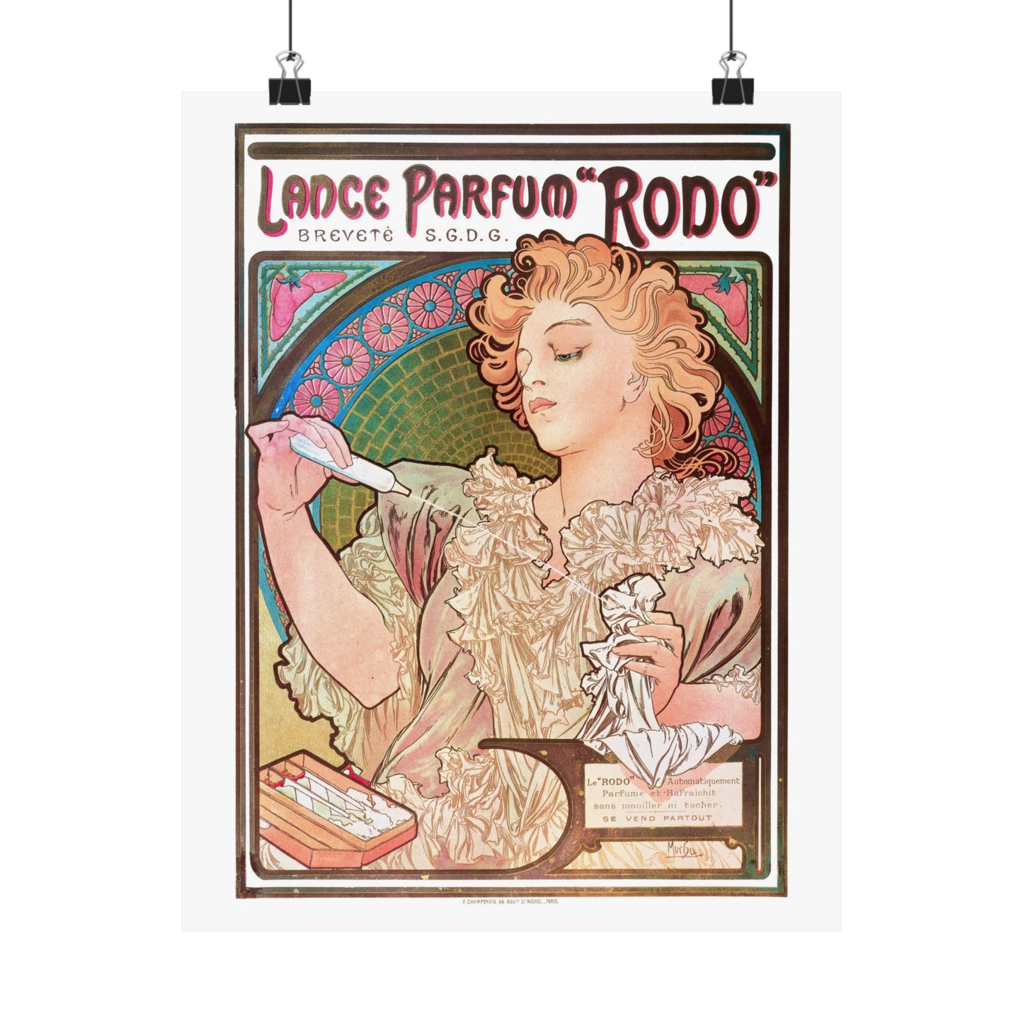 Lance Parfum Rodo | Alphonse Mucha | Premium Matte vertical posters