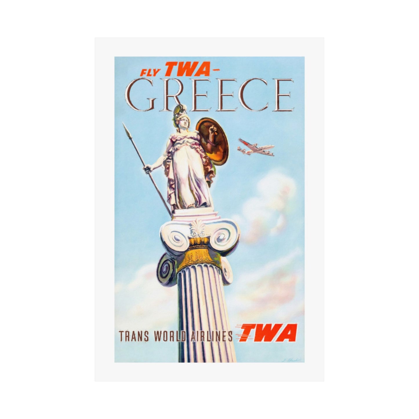 Greece | Air Travel | TWA | Poster