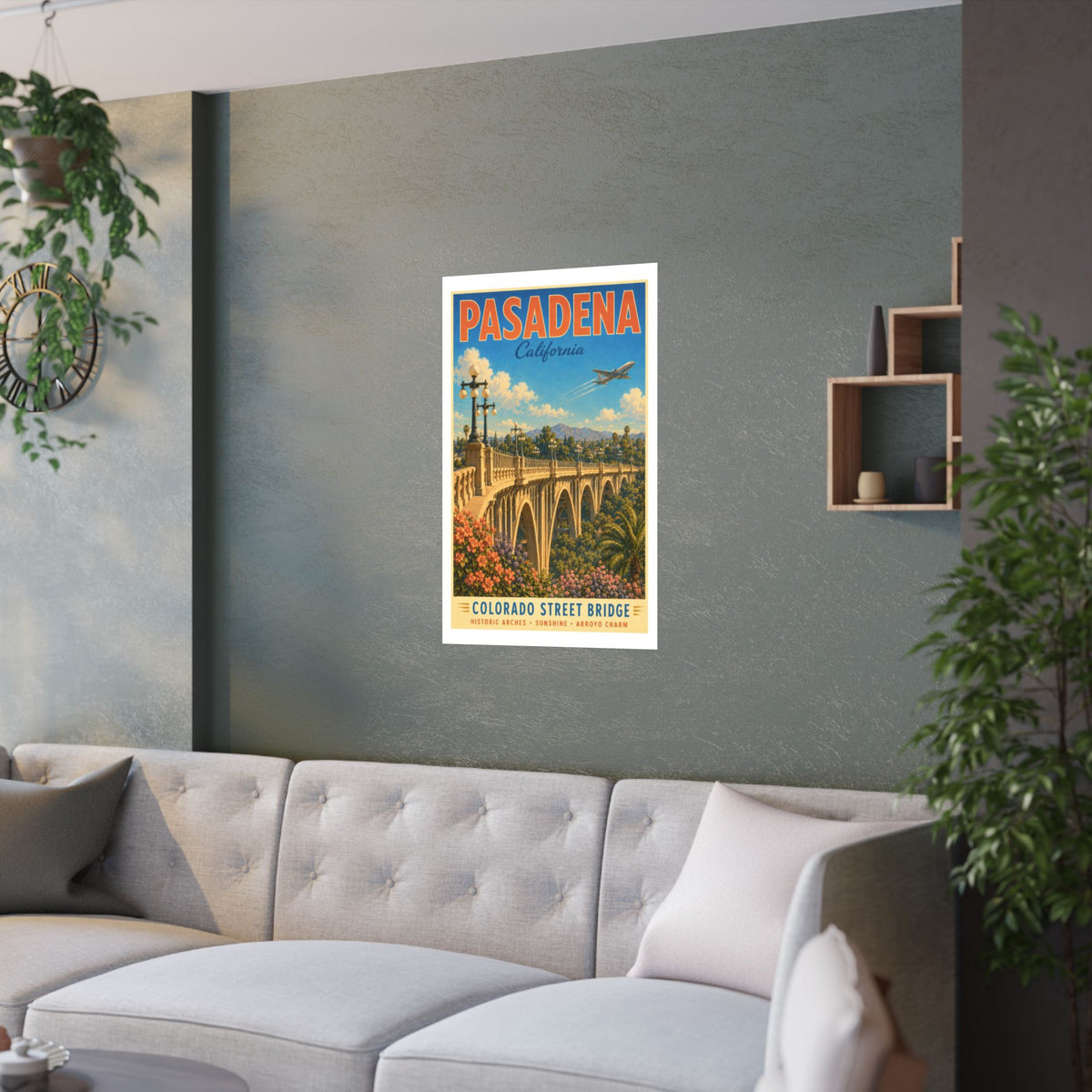 Pasadena Colorado Street Bridge | Pacific Moderne Poster