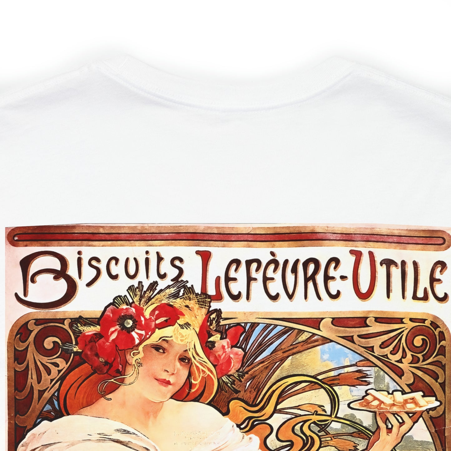 Biscuits Lefeure Utile | Alphonse Mucha | Unisex Jersey Short Sleeve Tee