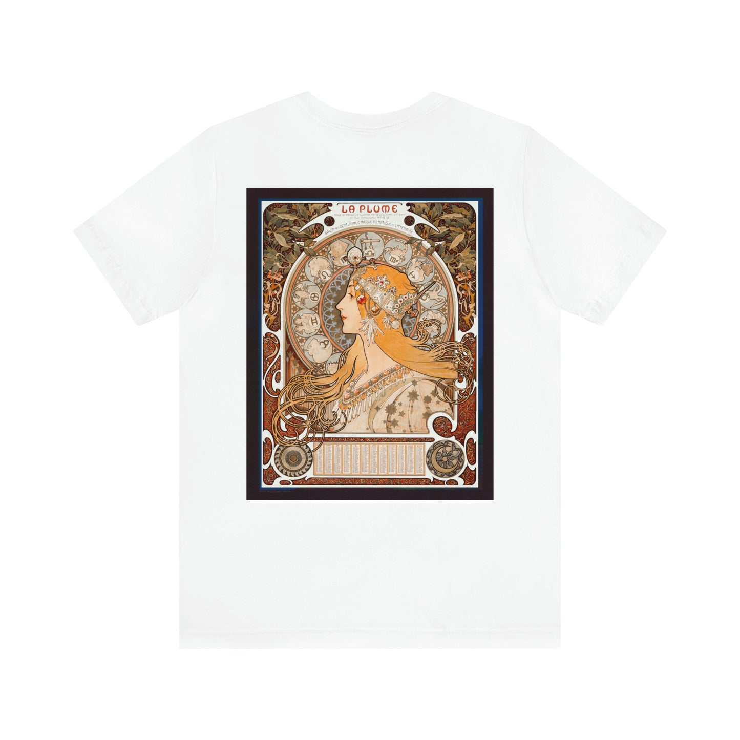 La Plume | Alphonse Mucha | Unisex Jersey Short Sleeve Tee