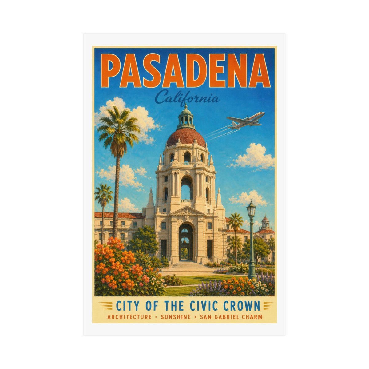 Pasadena Civic Center | Pacific Moderne Travel Poster [ARTWORK PENDING]