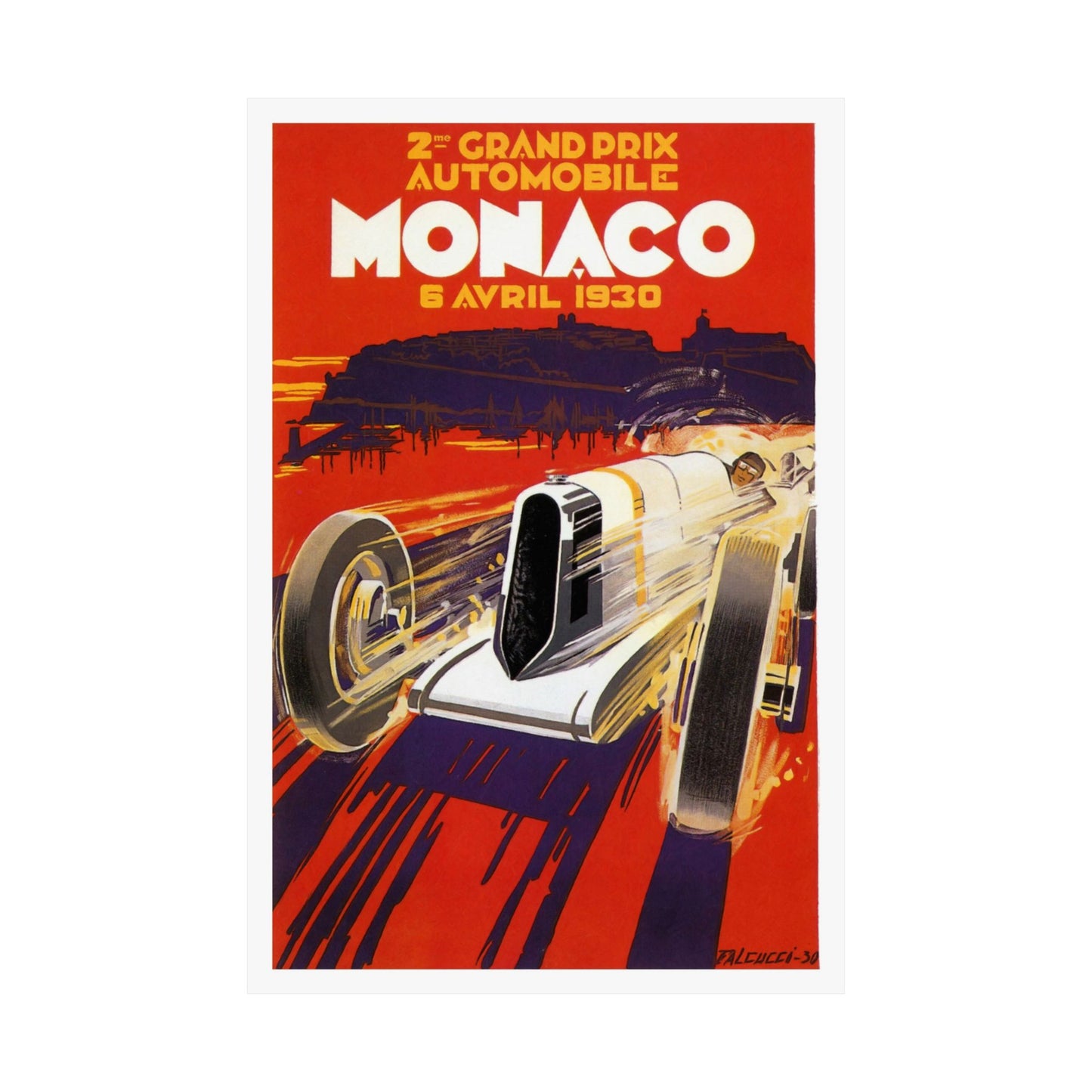 Monaco Grand Prix 1930 | Vintage Reproduction | Poster
