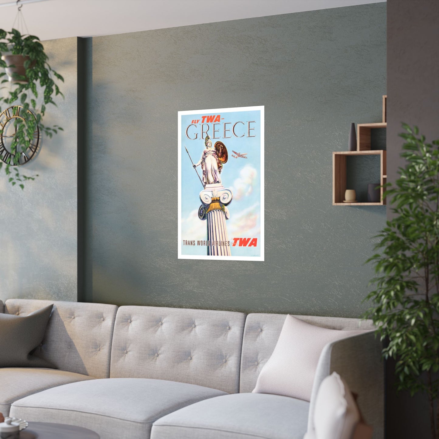 Greece | Air Travel | TWA | Poster