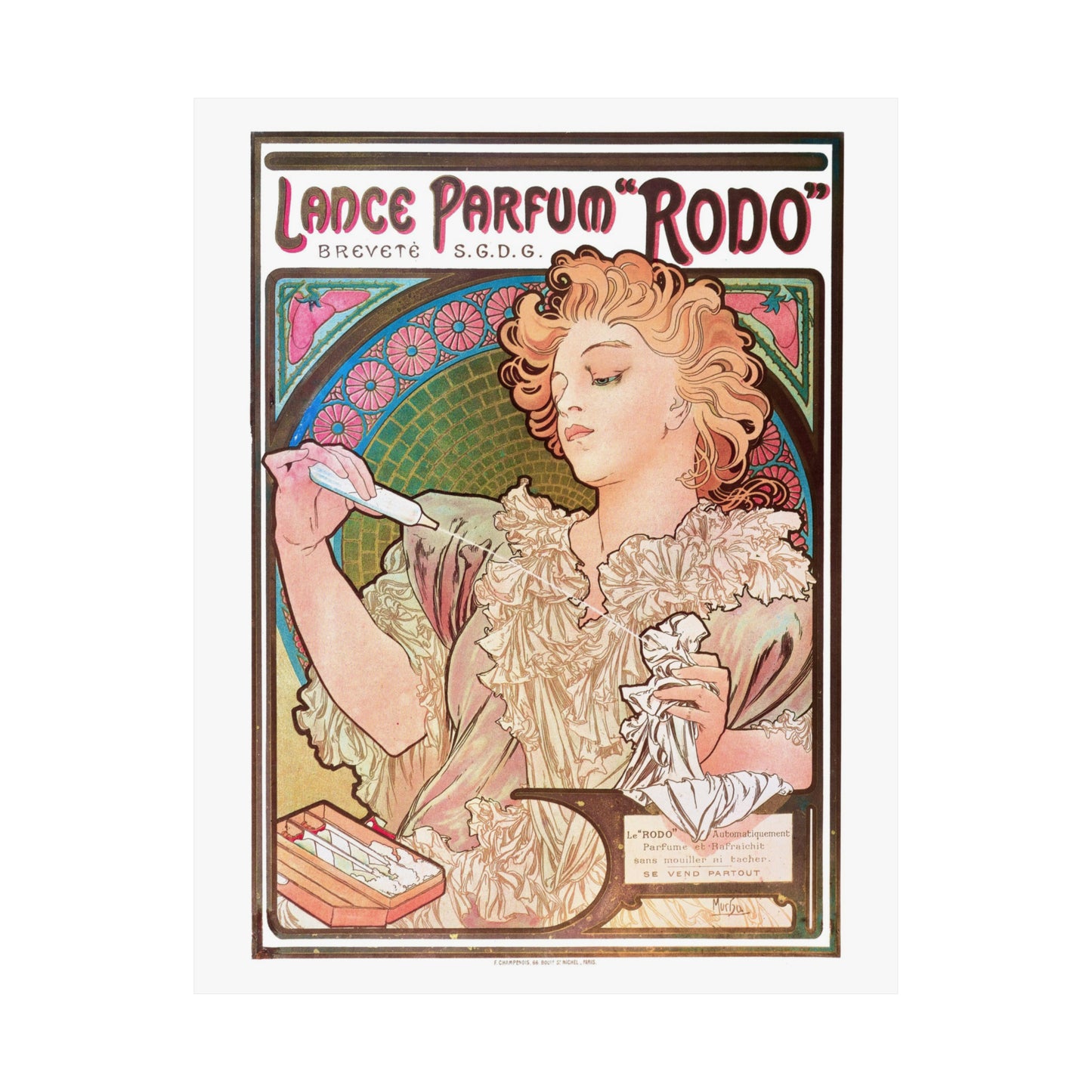 Lance Parfum Rodo | Alphonse Mucha | Premium Matte vertical posters