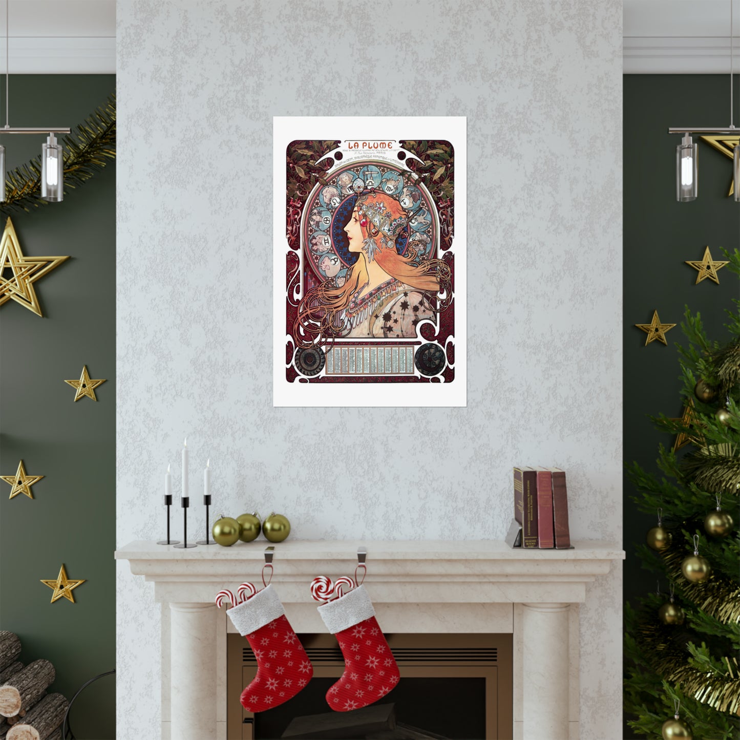 Zodiaque - La Plume | Alphonse Mucha | Premium Matte vertical posters